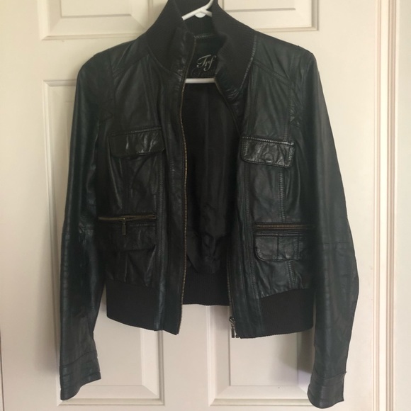 Black faux leather zip up jacket from ZARA size M - Picture 1 of 4